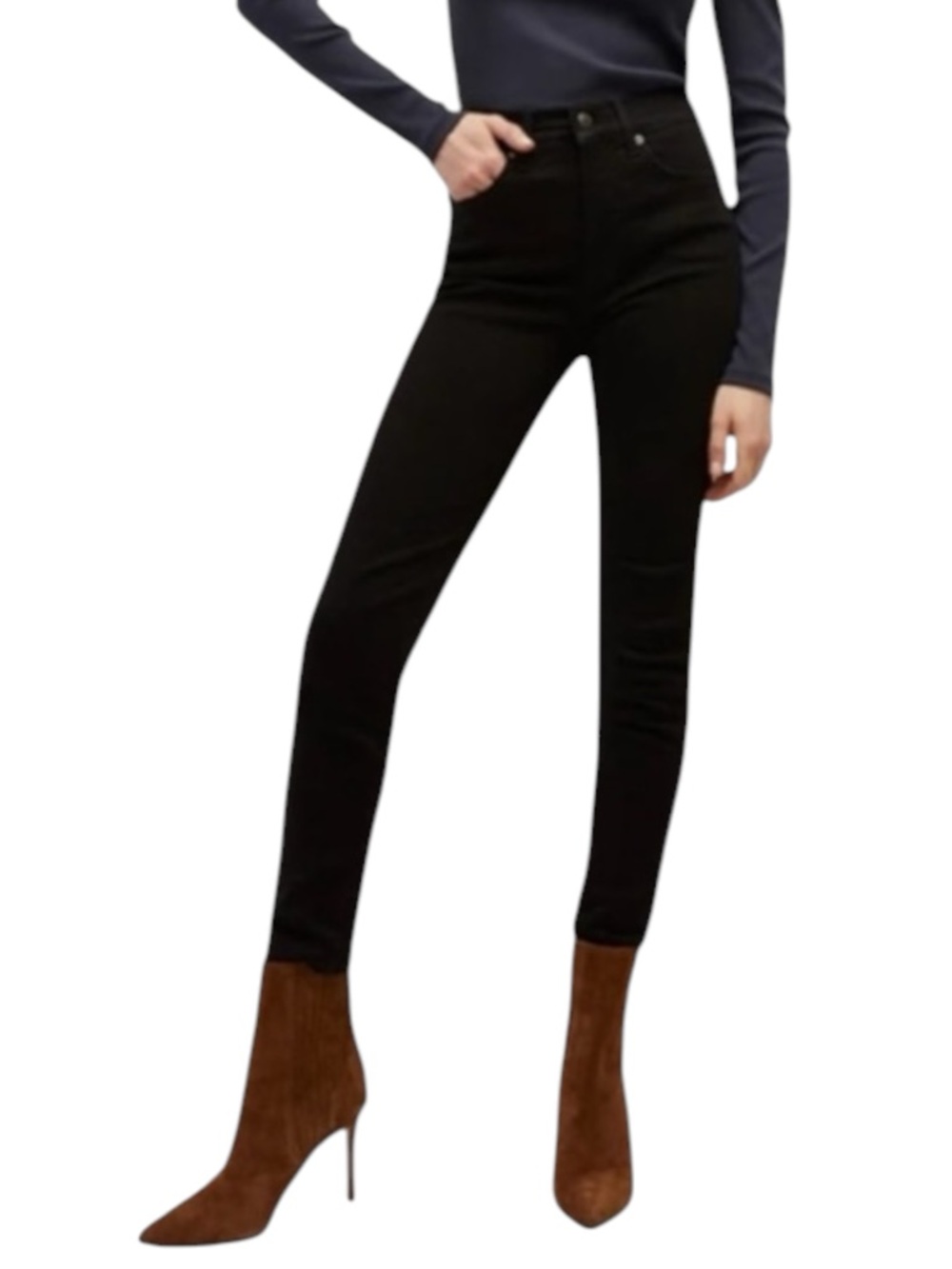 VERONICA BEARD Debbie Ankle Skinny High-Rise Jeans in Onyx Size 24 — Pristine!!!